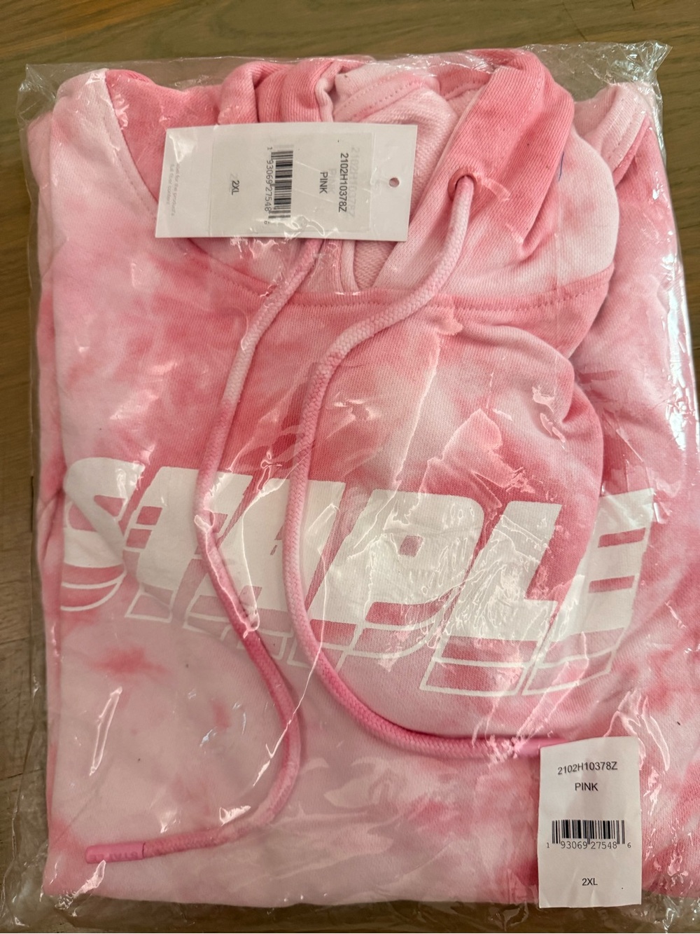 NEW Staple Pink Tie-Dye Hoodie with White Logo